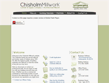Tablet Screenshot of chisholmmillwork.com